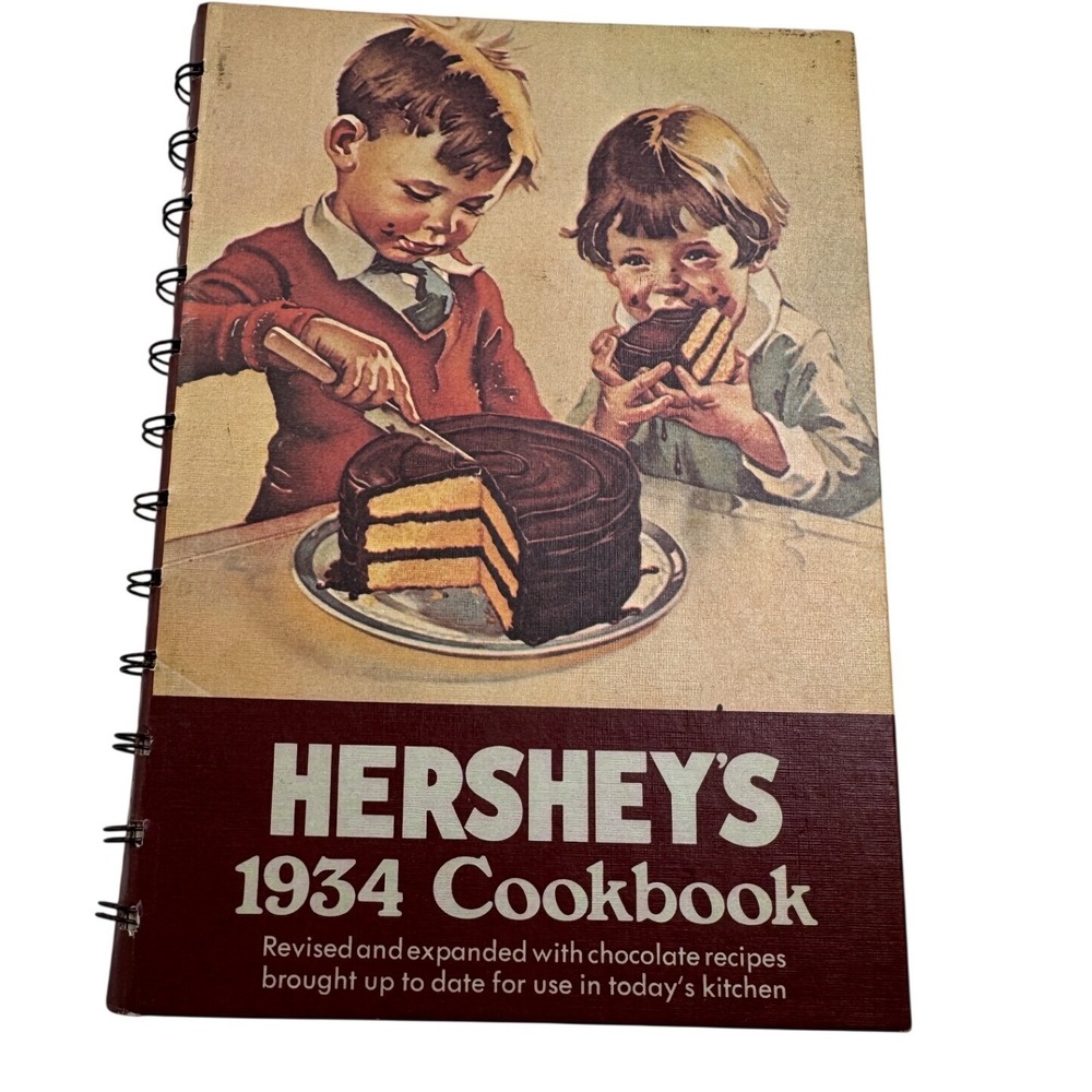 Vintage Hersheys 1934 Cookbook 1971 Revised Edition Spiral Chocolate Recipes